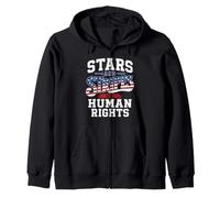 Stars Stripes Human Rights Equality Equity USA 4 Juillet Sweat à Capuche