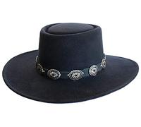 STARS & STRIPES Juan Hut - Chapeau de cowboy occidental mexicain indéformable, Noir , S