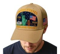 Stars Stripes Trucker Hat - Cotton Flag Design pour le quatrième mois de juillet, vêtements décontractés avec un souvenir héritage respirant pour les amis de la famille des adultes, le polyes