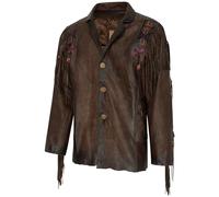 STARS & STRIPES Veste western en cuir « PACO » pour homme, marron, XL