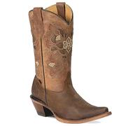 Stars & Stripes Western WBL-69 Bottes de cowboy en cuir pour femme, marron, 41 EU