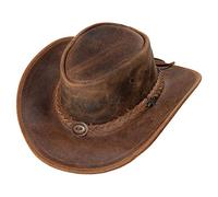 Stars und Stripes Crazy Horse Chapeau en cuir, marron, L