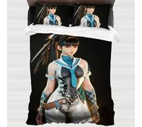 STARSAY Stellar Blade Parure de lit 135 x 200 cm avec housse de couette décorative et 2 taies d'oreiller pour chambre à coucher pour enfants, adolescents, garçons et filles (Eve, double 200 x 200 cm)