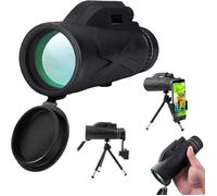 Starscope Monoculaire 80 x 100 haute puissance étanche et anti-buée équipé d'un support de smartphone et d'un trépied, pour obs A304