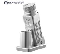 STARSEEKER E55Pro Moulin à café électrique à burr conique en titane de 55 mm, moteur AC 72W, Argent - Moulin à espresso professionnel avec réglage sans palier et technologie antistatique pour la maiso