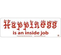 StarShine Arts Autocollant pour ordinateur portable « Happiness is an Inside Job » (14 x 4,4 cm)