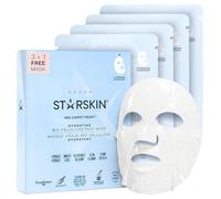 STARSKIN Red Carpet Ready (3+1), Masque Visage Coréen en Bio-Cellulose, Hydratation Instantanée & Éclat Glass Skin, Fibre Fermentée de Noix de Coco, Skin Care Coréenne