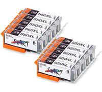 START - 10 Cartouches d'encre Compatible avec Canon PGI-550BK PGI-550PGBK XL Black