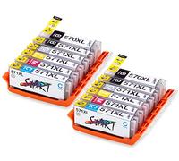 START - 12 Cartouches d'encre Compatible avec Canon PGI-570 PGBK XL. CLI-571BK XL. CLI-571C XL. CLI-571M XL. CLI-571Y XL. CLI-571GY XL