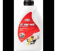 Start Lubrifiant synthétique pré-mélangé pour motos 2 temps de 1 L - Huile haute performance 2 T pour scooters, cross et motos - Combustion propre et protection maximale du moteur