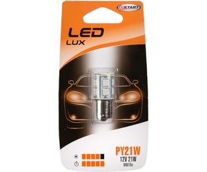 START Ampoule simple PY21W 13 LED orange pour feux de voiture 12V 21W Bau15s