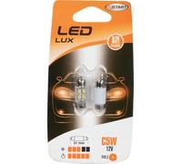 START Ampoules torpilles pour voiture, 6 LED, 12 V, 1,5 W, deux pièces, éclairage de plaque d'immatriculation 31 mm