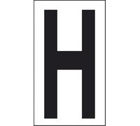 Start Autocollant lettre H logement bureaux lieux publics 10cmX5,6cm