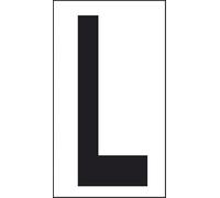 Start Autocollant lettre L pour logements, bureaux, lieux publics, 10 cm x 5,6 cm