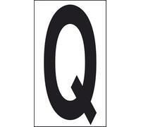 Start Autocollant lettre Q pour logements, bureaux, lieux publics, 10 cm x 5,6 cm
