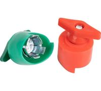 START - Bornes de batterie universelles | Attaque rapide avec protection plastique | Compatibles toutes voitures, Vert, Laiton