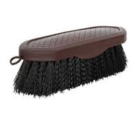 START Brosse à chevaux, avec poignée ergonomique, étrille douce pour chevaux, pour un toilettage doux et en profondeur, design antidérapant et boucle pratique, marron