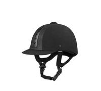 Start Casque Équitation Adulte - Réglable & Protection Fiable pour Sécurité Maximale - Ventilation Avant/Arrière & Visière Soleil - Confort avec Doublure Lavable - Sport+ (M, Noir/Brillant/Laque)