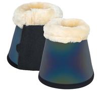 Start Cloches pour sabots, en néoprène, avec bord en fourrure douce, amortissant les chocs et sans frottement, avec fermeture Velcro, pour l'entraînement et le tournoi, noir, taille M (pur-sang)
