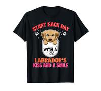Start Each Day with A Labrador Dog Kiss Smile Puppy T-Shirt
