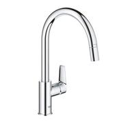 GROHE Robinet de cuisine Start Edge 30550000 – Mitigeur mono, mousseur extractible, 360°, chromé