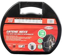 Start Ensemble de 2 chaînes à neige homologuées | Groupe 110 | 7 mm d'épaisseur | Montage sur tableau vidéo | Installation simple en 3 minutes | Silence maximale | Maillots de rechange | Gants inclus