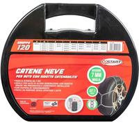 Start Ensemble de 2 chaînes à neige homologuées | Groupe 120 | 7 mm d'épaisseur | Montage sur tableau vidéo | Installation simple en 3 minutes | Silence maximale | Maillots de rechange | Gants inclus