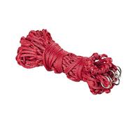 Start Filet à foin, pour chevaux, mailles serrées, 10 x 10 cm, taille des mailles serrées, petit sac à foin, sac à foin, sac à nourriture, râtelier à foin, pour chevaux, moutons, ânes, chèvres (rouge)