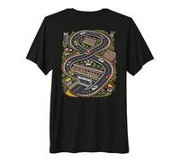 Start Finish Tapis de Jeu Motif Piste de Course Inscription Dad Back T-Shirt Haut de Gamme