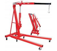 Start Grue de levage de chèvres pliable sur roues, capacité 2 tonnes, bras réglable en 4 positions, dimensions ouvertes 158 x 106 x 156 cm, idéale pour les ateliers et les garages