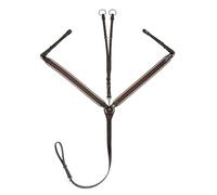 Start Harnais de poitrine pour chevaux - Harnais réglable avec sangle élastique - Cuirasse en cuir avec boucle en acier inoxydable - Accessoire pour cheval pour confort et sécurité (plein, marron)