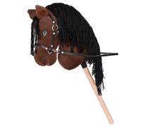 Start Hobby Horse Cheval de bataille en peluche avec bâton en bois - Cheval bâton réaliste avec longue crinière à coiffer - Cheval de jeu doux pour enfants (Bellaun), A3