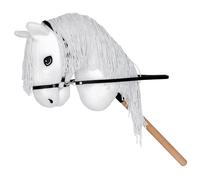 Start Hobby Horse Cheval de bataille en peluche avec bâton en bois - Cheval bâton réaliste avec longue crinière à coiffer - Cheval de jeu doux pour enfants (Willow (blanc), A3)