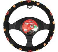 START Housse De Volant Universelle Diamètre 37-39 Cm Noire Avec Fleurs