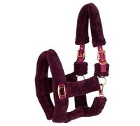 Start Licol Cheval rembourré Peluche - Licol réglable Doux pour Peau Sensible, Protection antirouille & Anti-frottement, Nylon Solide pour Box, Paddock & Transport (Bordeaux, Full (Demi-Sang)