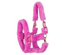 Start Licol Cheval rembourré Peluche - Licol réglable Doux pour Peau Sensible, Protection antirouille & Anti-frottement, Nylon Solide pour Box, Paddock & Transport (Rose Clair, COB (Pur-Sang)