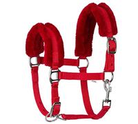 Start Licol d'équitation pour Poulain - Licol rembourré et réglable en Nylon - Licol Doux et Confortable - Idéal pour entraînement, écurie et Transport (foal, Rouge)