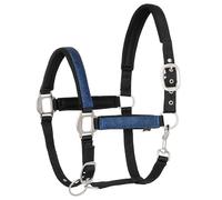 Start Licol en néoprène pour cheval, sang chaud, pur-sang - Licol d'écurie, licol de pâturage, 2 positions réglables au niveau de la mentonnière et de la têtière, sûr et résistant à la déchirure (noir