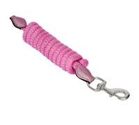 Start Longe pour cheval 2 m - Sécurité et confort - Crochet de panique pour les urgences - Matériau tressé souple et robuste et élégant - Brillance (rose, mousqueton)