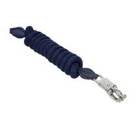 Start Longe pour cheval 2 m - Sécurité et confort - Crochet de panique pour les urgences - Matériau tressé doux et robuste et élégant - Bleu foncé - Crochet de panique