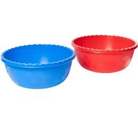 START Machiavelli Ensemble de 2 saladiers ronds multifonctions rouges et bleus. Bol d'un diamètre de 26 cm et d'une hauteur de 12 cm. Saladier d'une capacité de 2,5 L