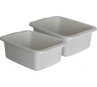 START Machiavelli Lot de 2 bacs rectangulaires en plastique de capacité 10 L. Bac multi-usages 42 x 31 x 15,5 cm