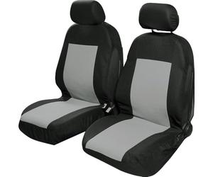 START Paire De Housses De Siège Avant Universelles pour Sièges Auto Saturn, Protection Noir/Gris