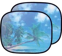 Start Paire de Rideaux latéraux électrostatiques Stick It Palme pour Enfant, Protection Solaire pour Voiture, vitres, vitres, 44 x 36 cm