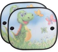 START Paire de Stores latéraux à ventouses « Magic Fantasy », Protection Universelle en Forme de Dinosaure Peu encombrante pour Enfants 44x36 cm