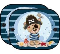 Start Paire de Stores latéraux avec ventouses, y Compris Un Motif d'ours en Peluche, 44 x 36 cm, Protection Solaire Universelle pour Enfants