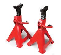 START - Paire de tréteaux en Acier Alliage, Entretien et Urgence Voiture, Compatible avec Liquide Hydraulique et Huile 15W40 Compresseur, Rouge
