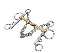 Start Pelham double cassé en maillechort - Massif et respectueux des chevaux pour un contrôle précis et plus de sérénité (14,5 cm)