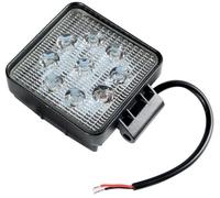 START Phare auxiliaire de voiture carré noir à 9 LED, indicateur tout-terrain, 27W/180Lm, 9-32V