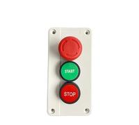 Start Stop NC Emergency Stop NO Red Green Control Circuit 600V 10A Off-ON-Off Flat Push Button Switch(Start Stop)